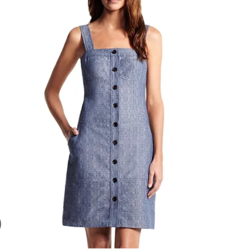 Derek Lam Chambray Jumper Dress Size 12
